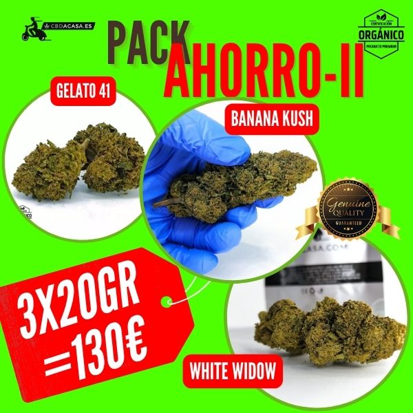 Pack CBD Ahorro II - 60g de flores CBD por 130€