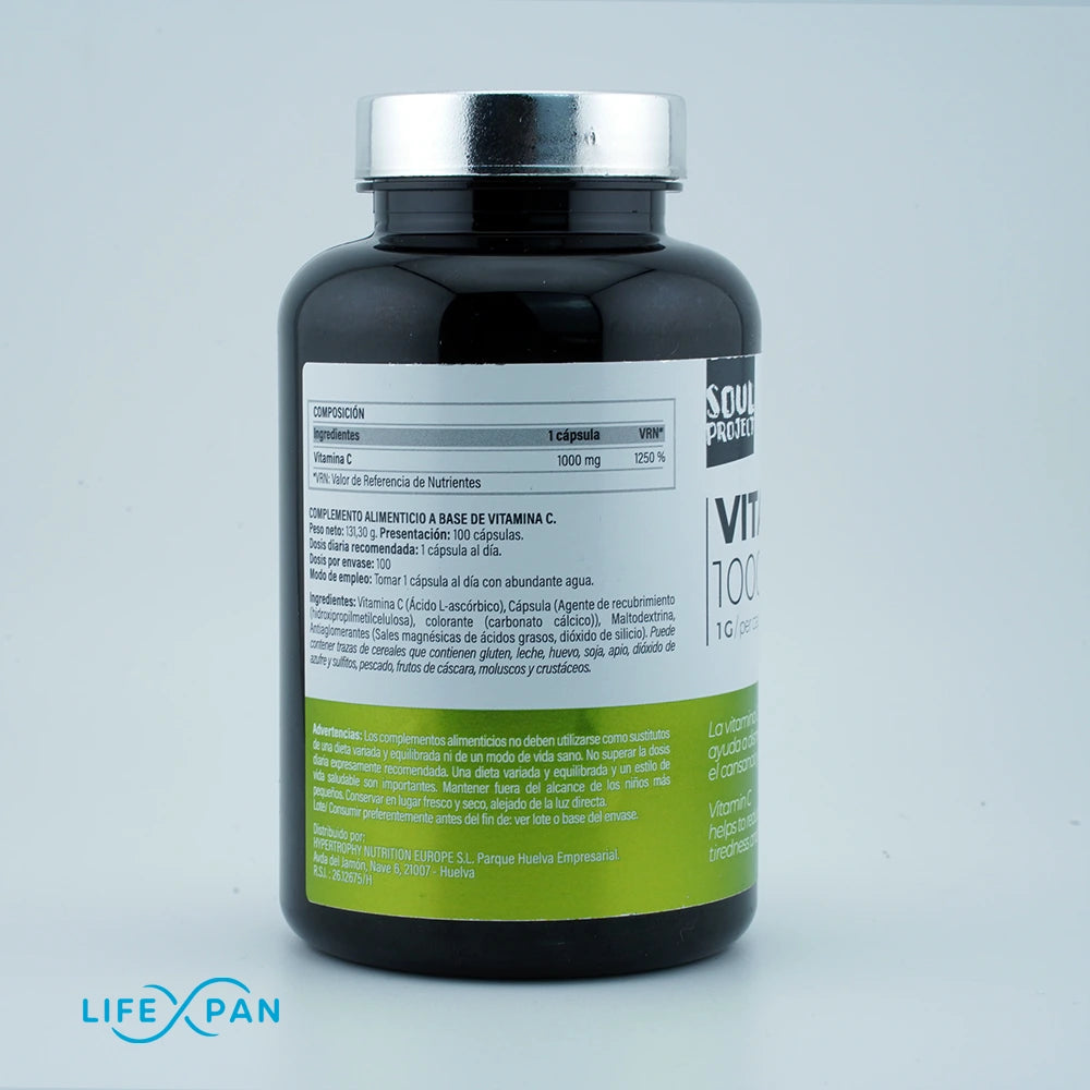 Vitamina C | Alta Dosis 1000 mg | 100 cápsulas