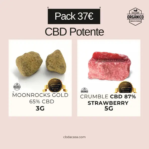 Pack Moonrocks Gold CBD + Crumble Strawberry 87%