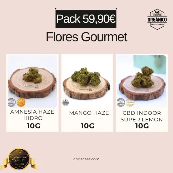 Pack CBD Gourmet - 30g de flores CBD Top