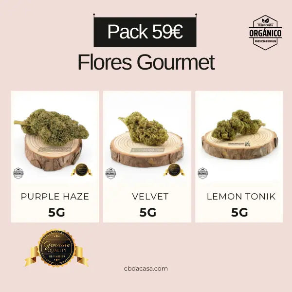 Pack CBD Gourmet - 15g de flores CBD por 59€