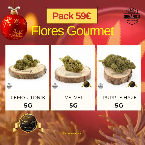 Pack CBD Gourmet - 15g de flores CBD por 59€