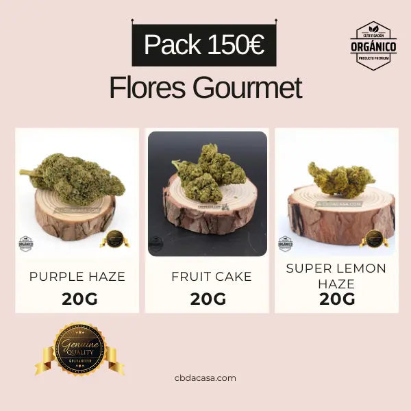 Pack CBD Gourmet - 60g de flores CBD por 150€