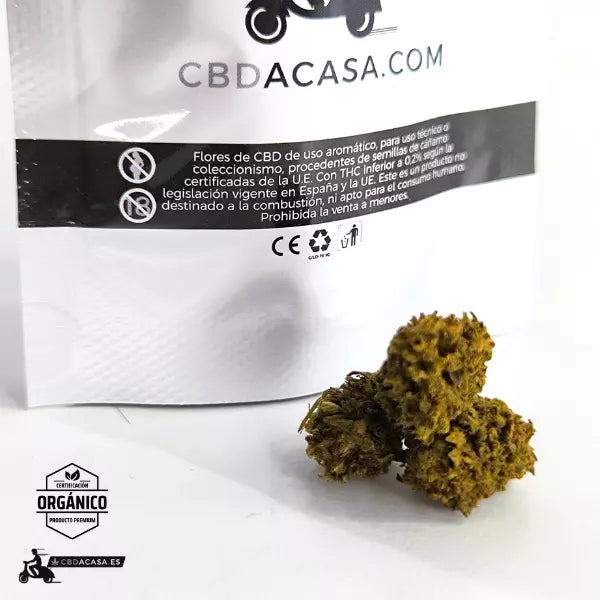 Sour Widow, flores CBD singulares con 13% de cannabidiol