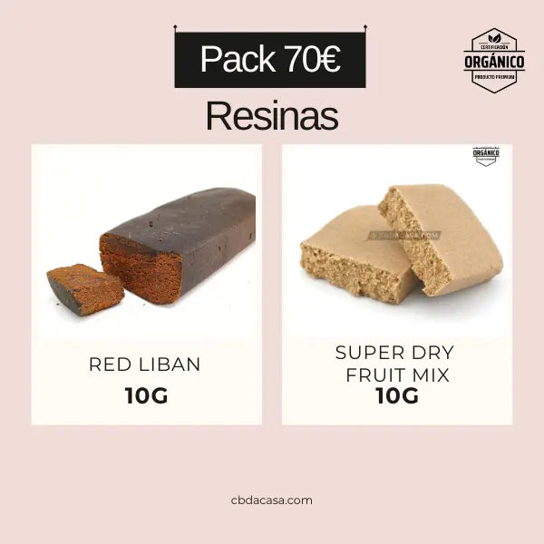 Pack resinas CBD 20g por 70€