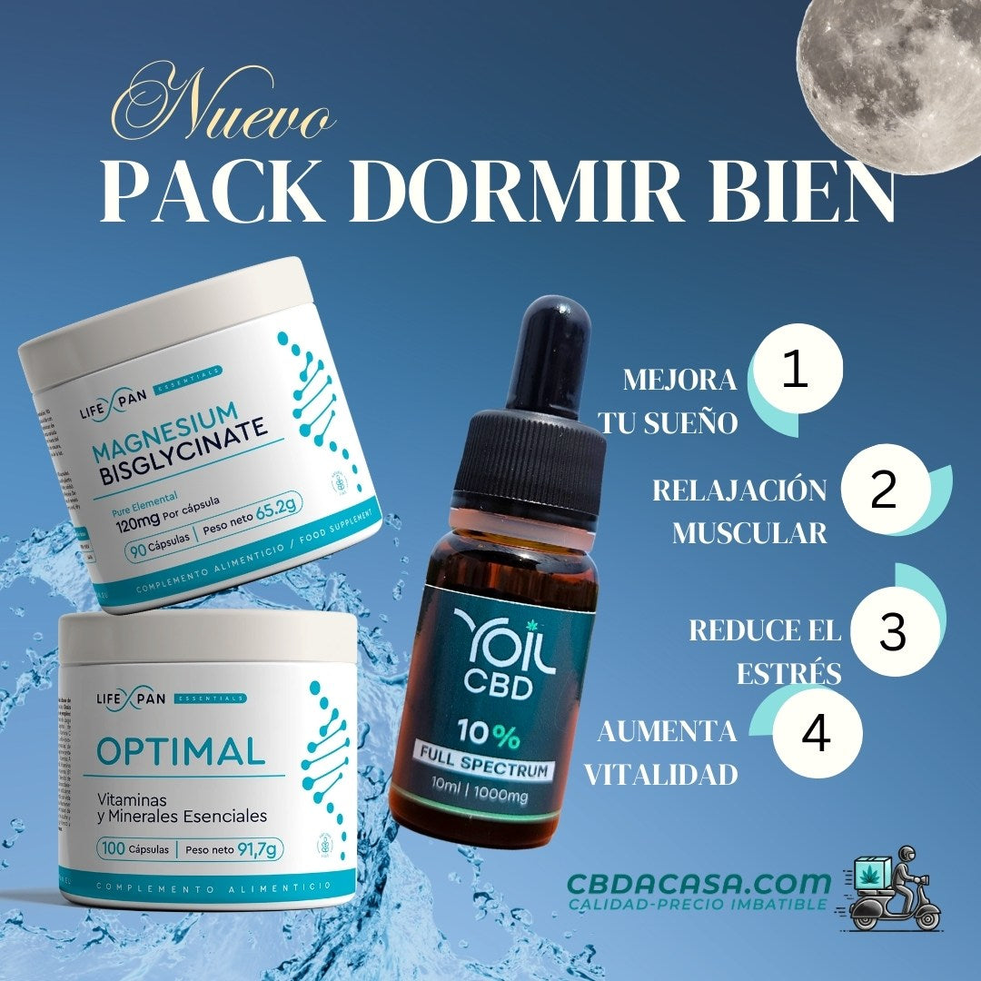 Pack Dormir Bien : CBD + Magnesio + Multivitamínico + Minerales